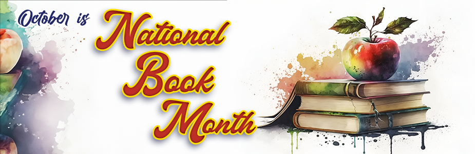 books text watercolor shapes