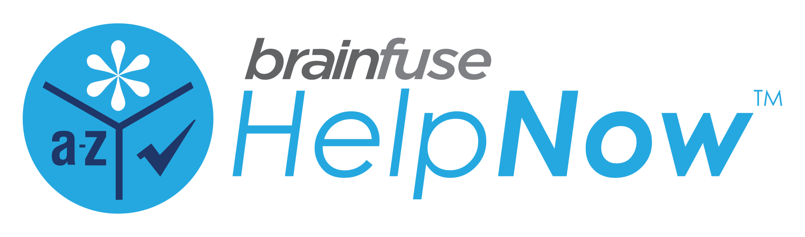 Circular blue logo with "brainfuse HelpNow" text.