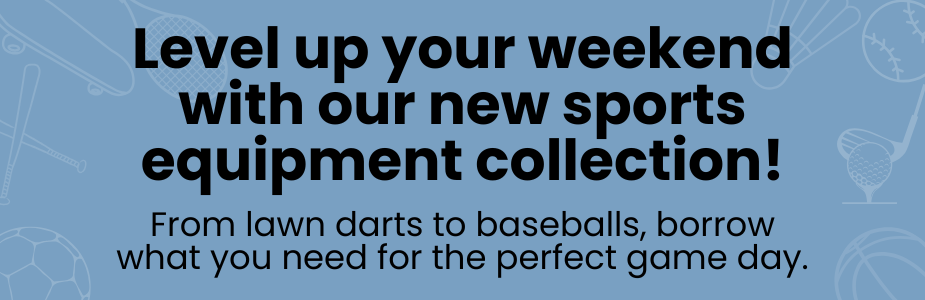 Promotional banner for a new sports equipment collection.