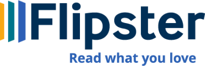 Flipster logo with text "Flipster" and "Read what you love"