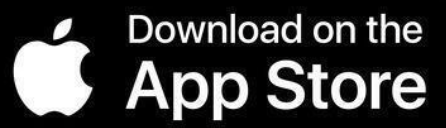 Apple logo on black background with "Download on the App Store" text.