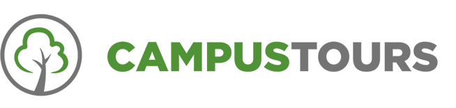 Tree logo with circle and "CAMPUSTOURS" text.